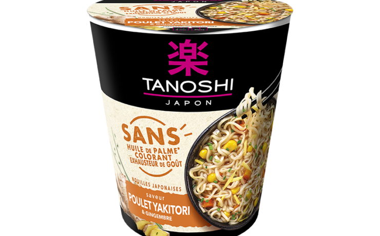 Nouilles poulet teriyaki Tanoshi 65g sur